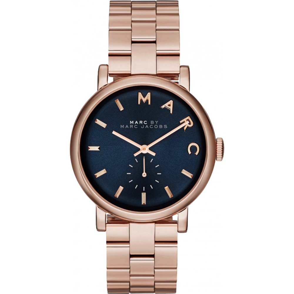 Marc by Marc Jacobs Rose Gold & Navy Baker Watch