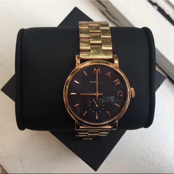 Marc by Marc Jacobs Rose Gold & Navy Baker Watch