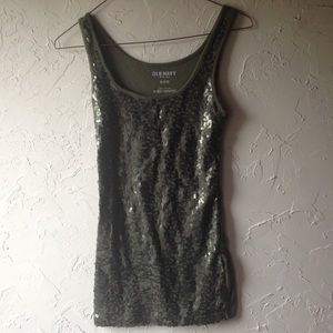 Olive Sequin Tank
