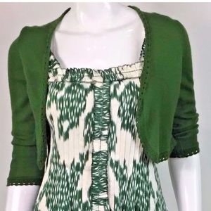 Oscar de la Renta Cashmere Silk Cropped Shrug