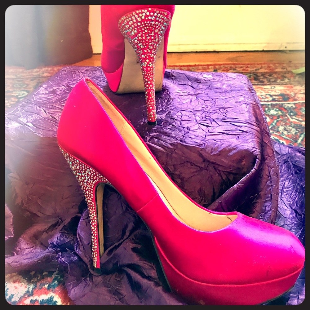 Hot pink stilettos