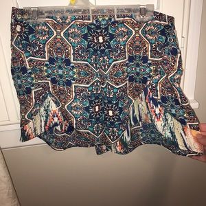 Blue printed shorts