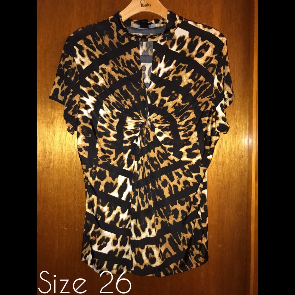 Leopard Knot Top