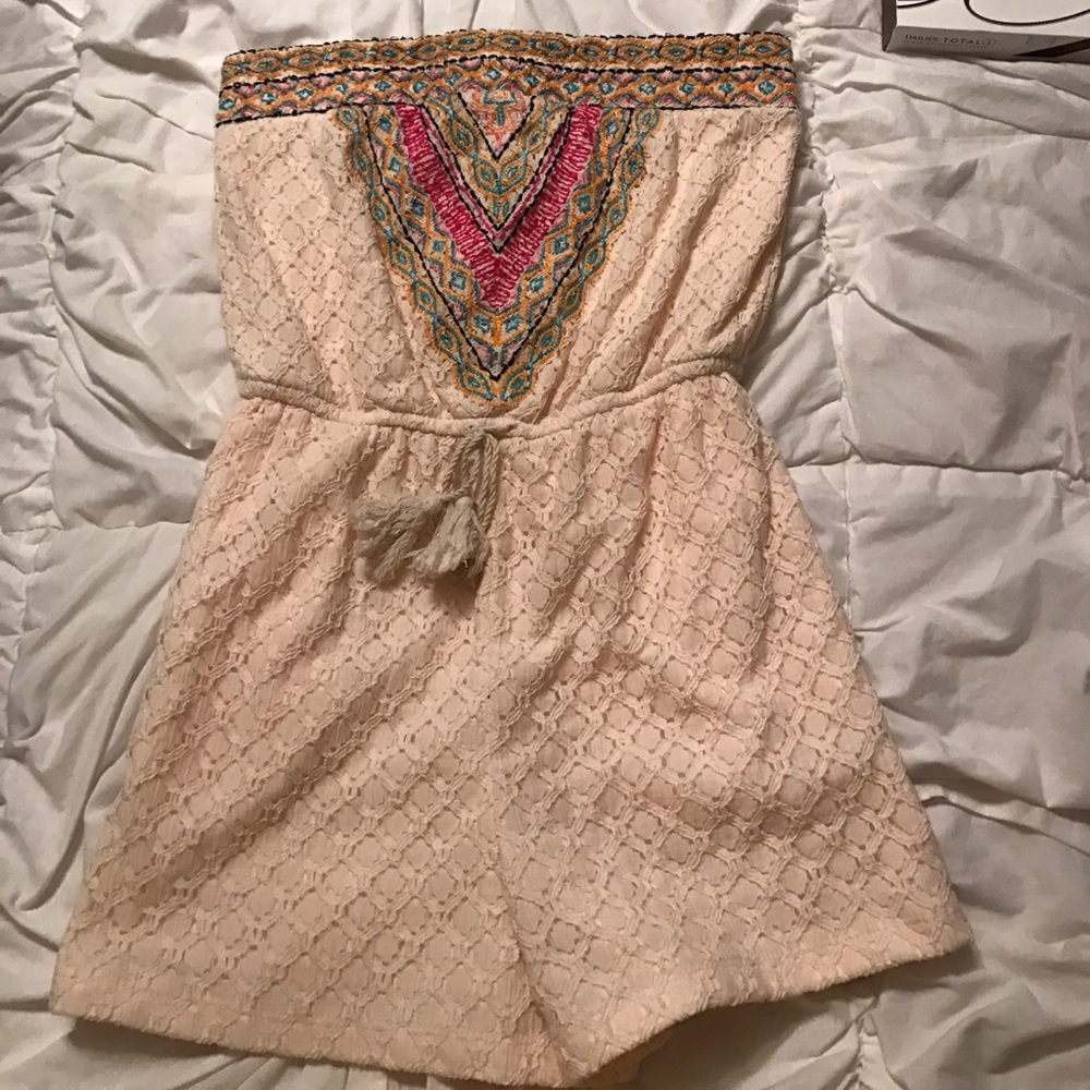 xhilaration strapless romper