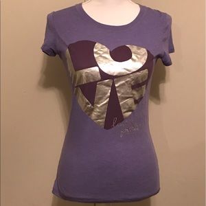 Victoria's Secret Pink "Love Pink" purple Tee