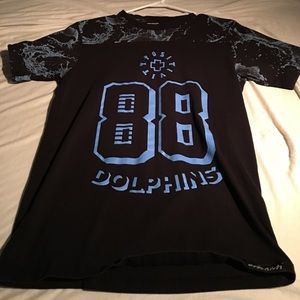 Pink Dolphin short sleeve text Wave shirt