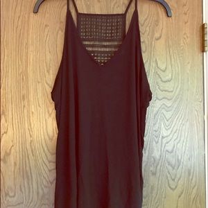 Old navy black crochet back tank