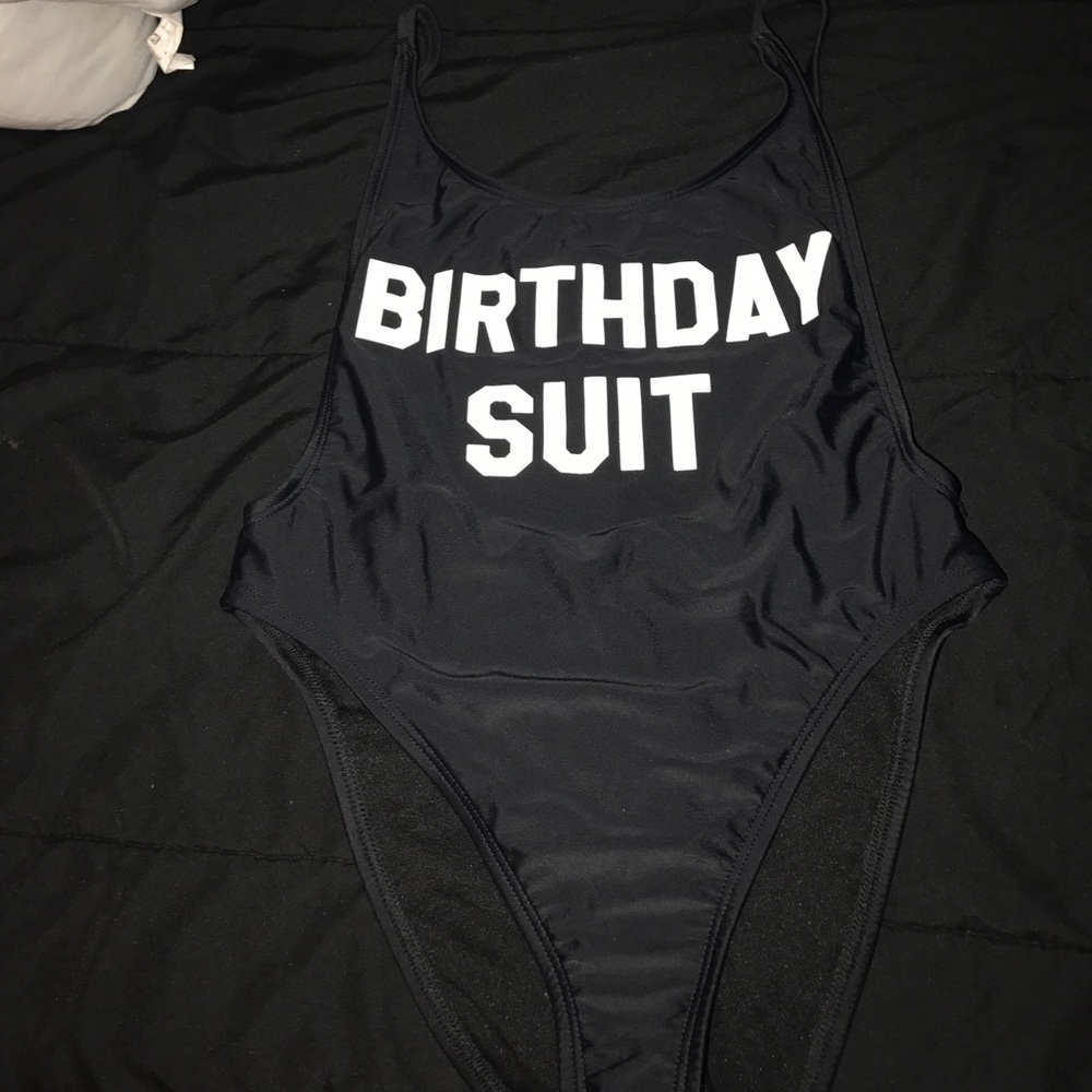 Black One piece swim suit