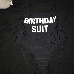 Black One piece swim suit