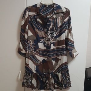 Rachel Zoe silk shirt dress