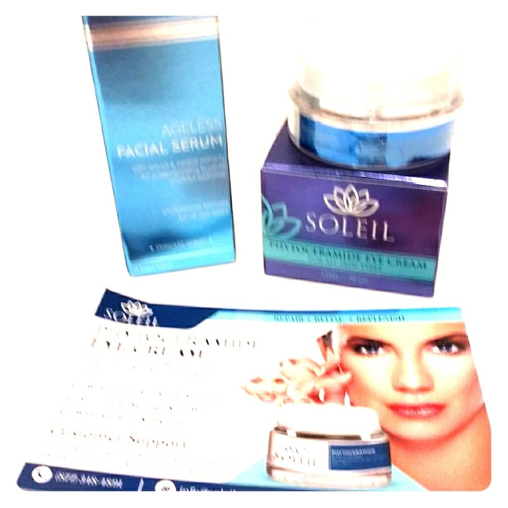 Lumanere ageless facial serum + Soleil eye cream