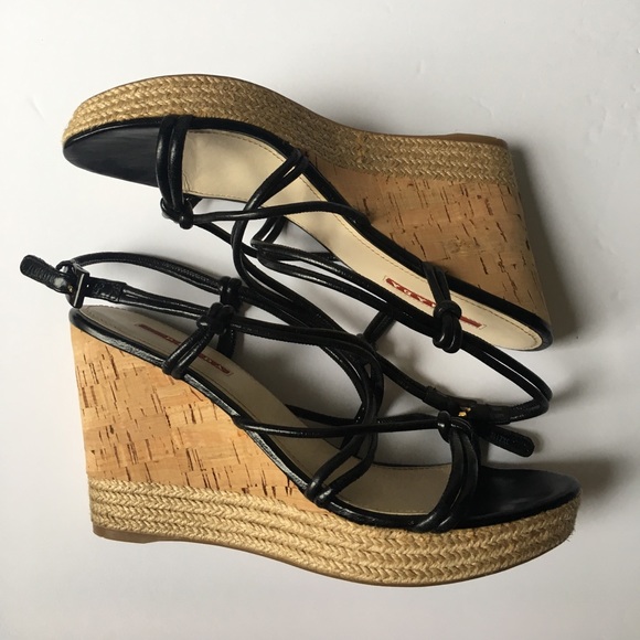 Prada patent leather wedges size 8 | Patent leather wedges, Patent leather, Prada