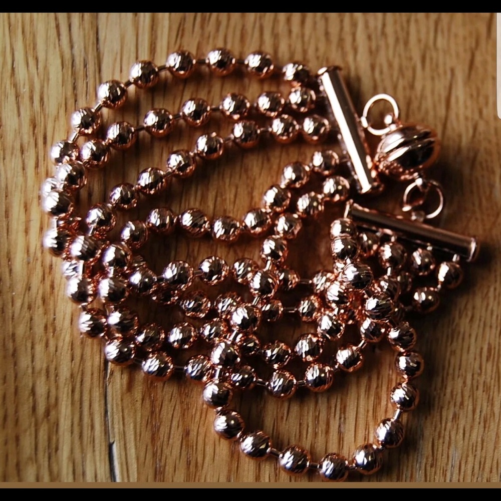 Milor Bronzo Italia Rose Gold 5 row Bracelet
