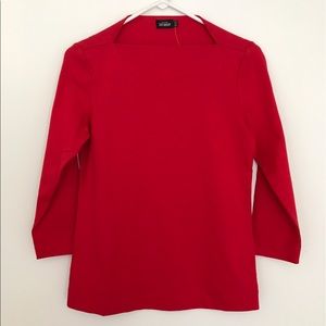 Kate Spade Saturday Red Boatneck Top
