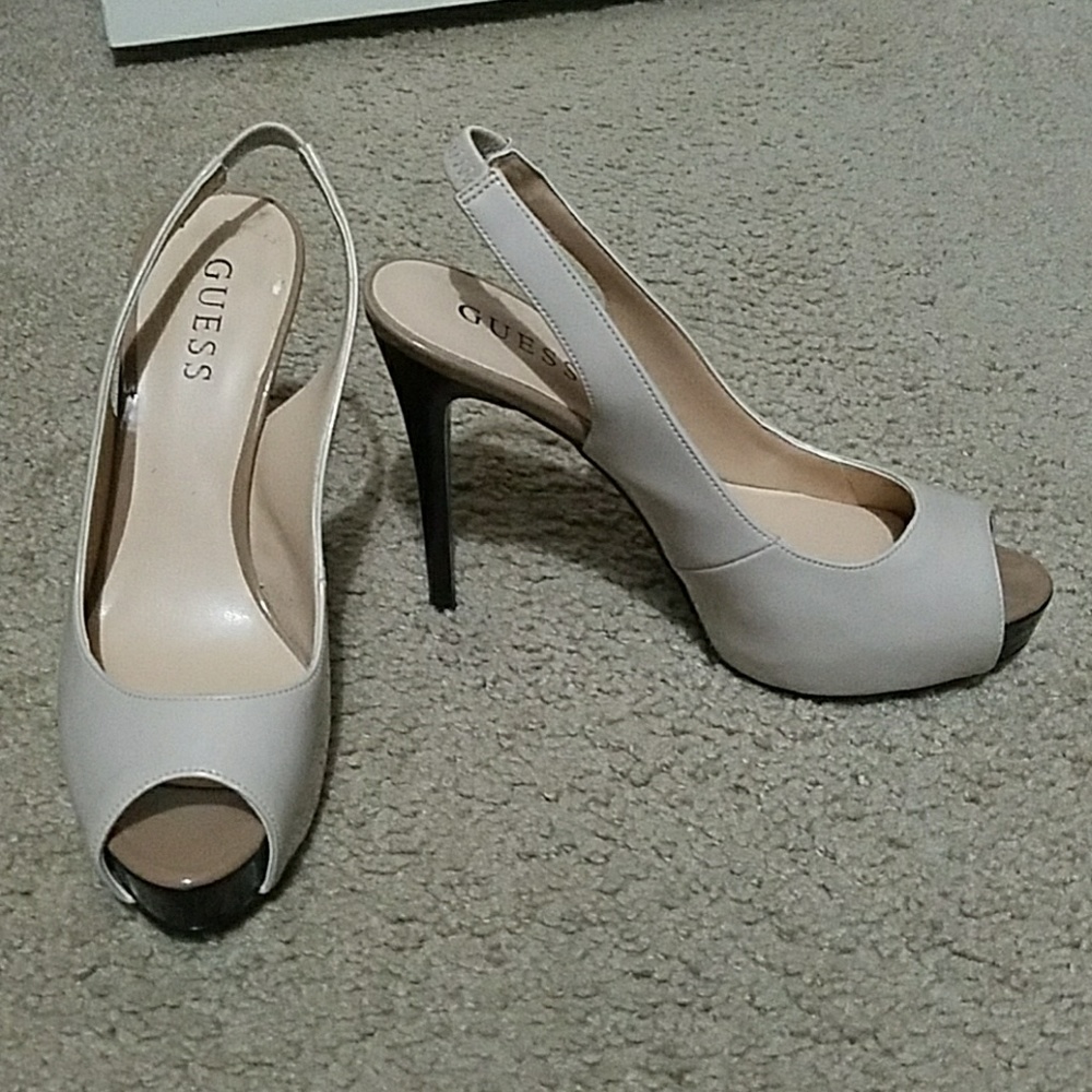 Guess Heels-black and tan