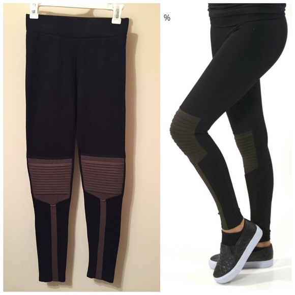 Tantrum Ink Pants - Tantrum Ink pleated knee leggings