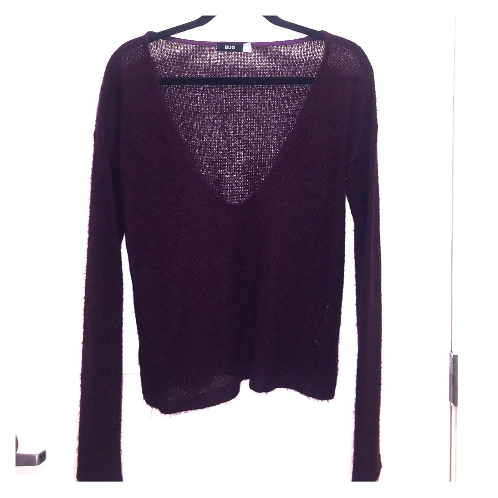BDG Low Cut Maroon Sweater