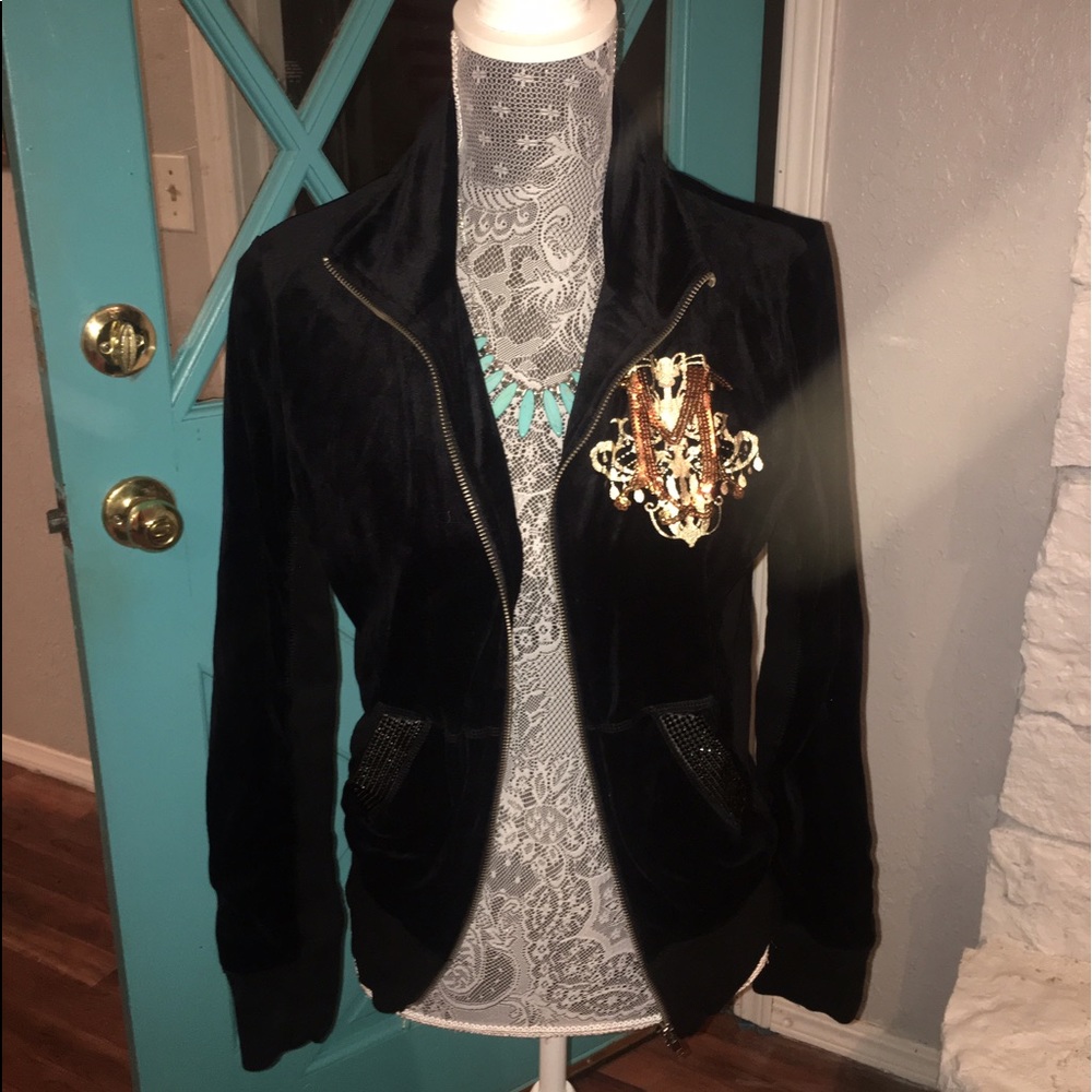 Miss Me velour sequined jacket 💛