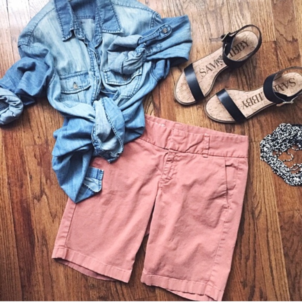 J. Crew Andie Bermuda Shorts - Burnt Orange