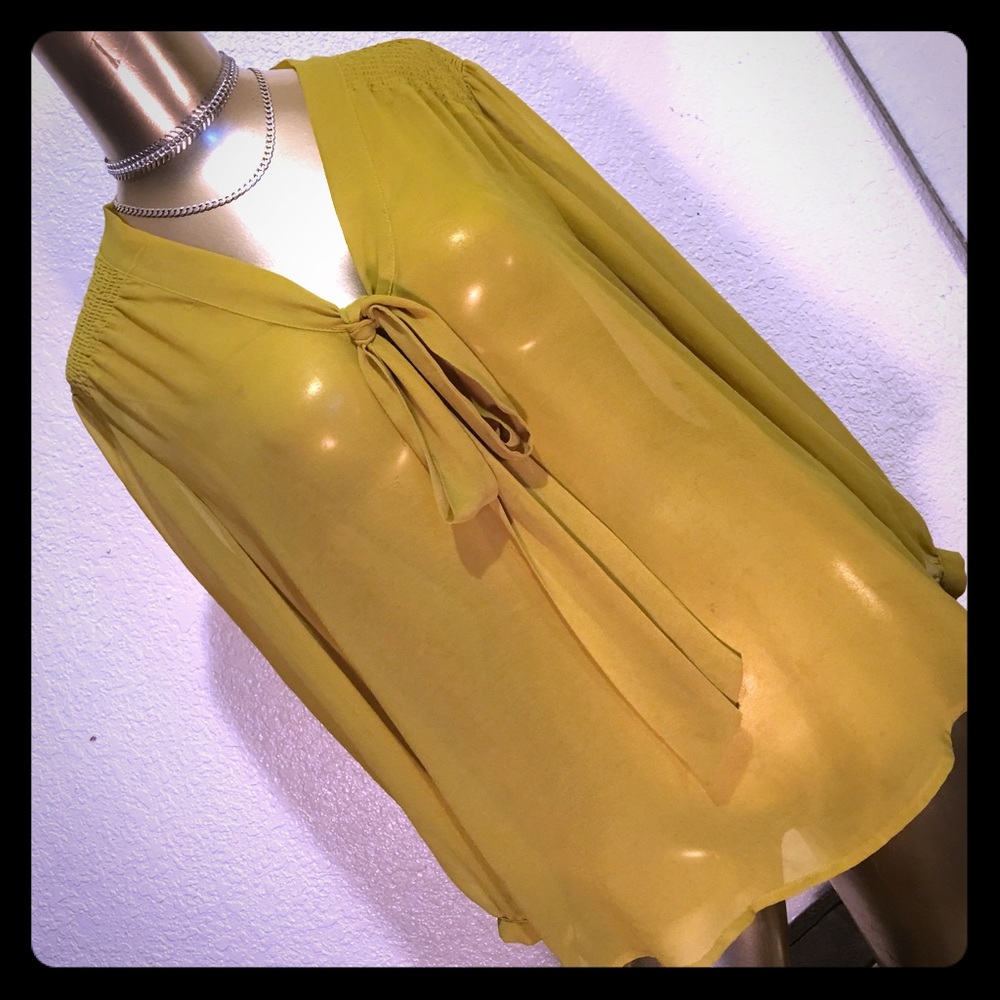 LIME SILK BLOUSE