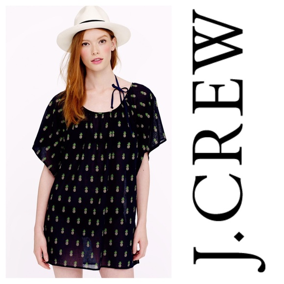J. Crew Other - J. Crew Pineapple print swim cover up top dress S