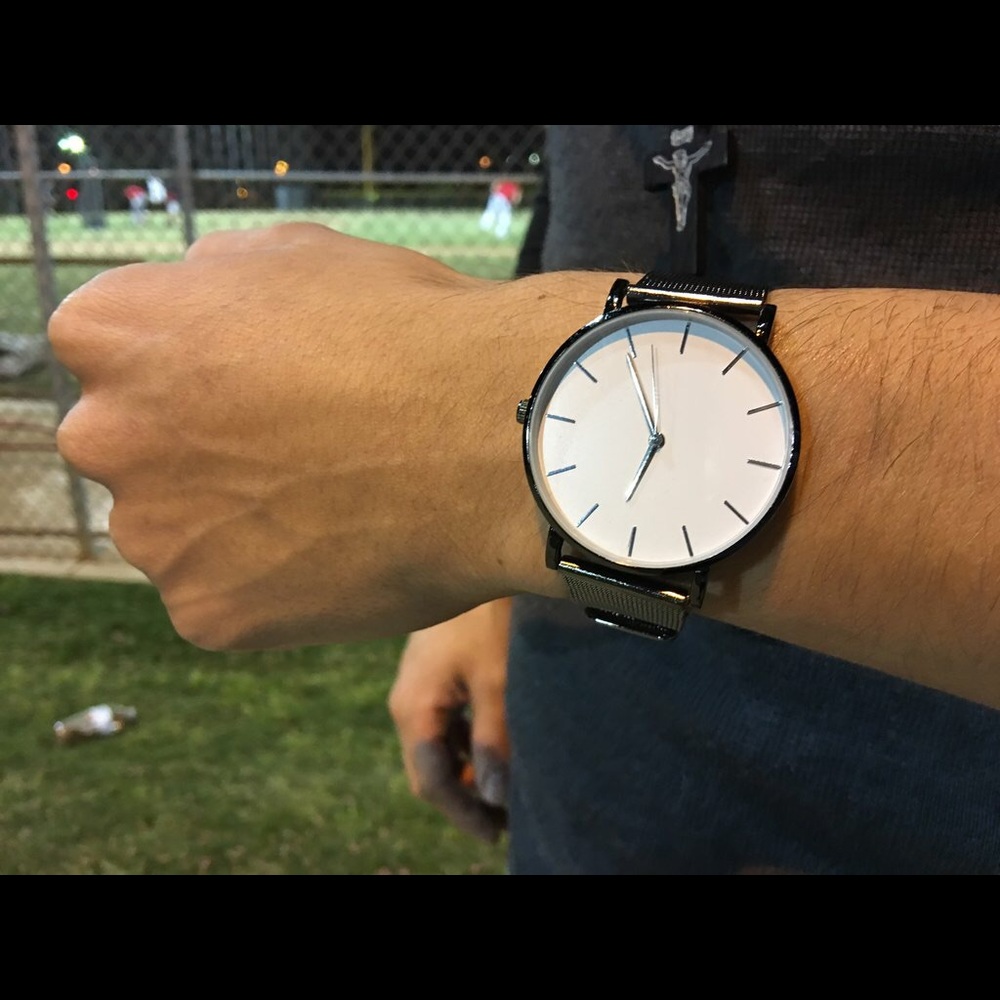 Silver & White MANCE Classic II ⌚️ New! (Unisex) - Picture 4 of 4