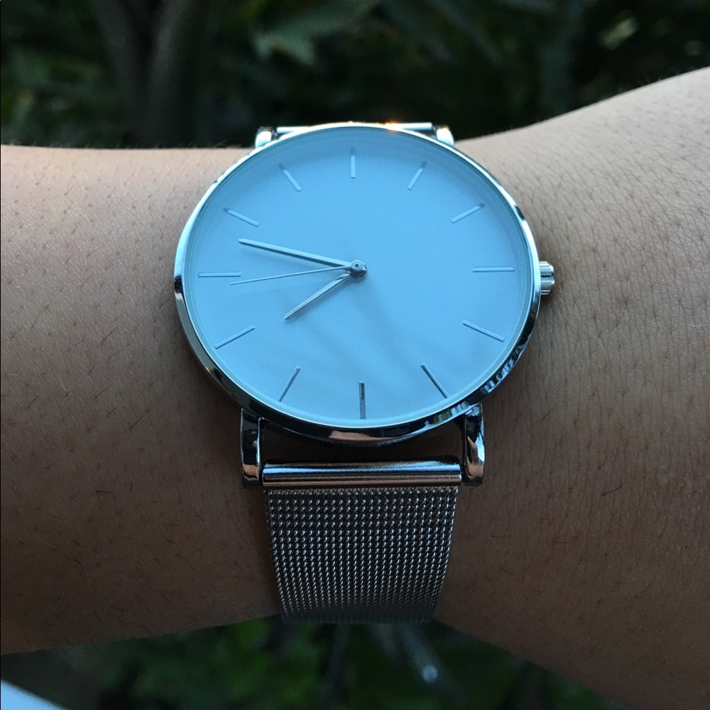 Silver & White MANCE Classic II ⌚️ New! (Unisex) - Picture 3 of 4