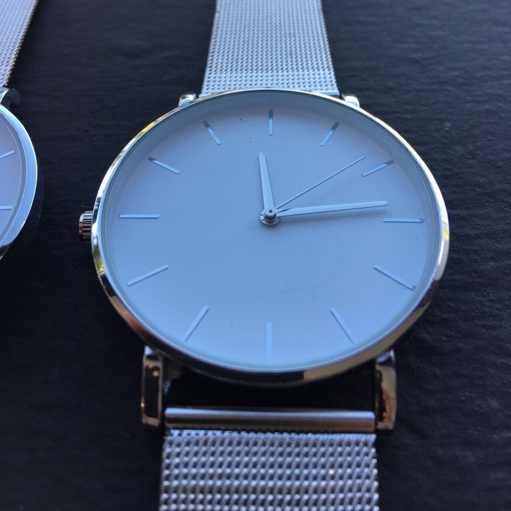 Silver & White MANCE Classic II ⌚️ New! (Unisex)