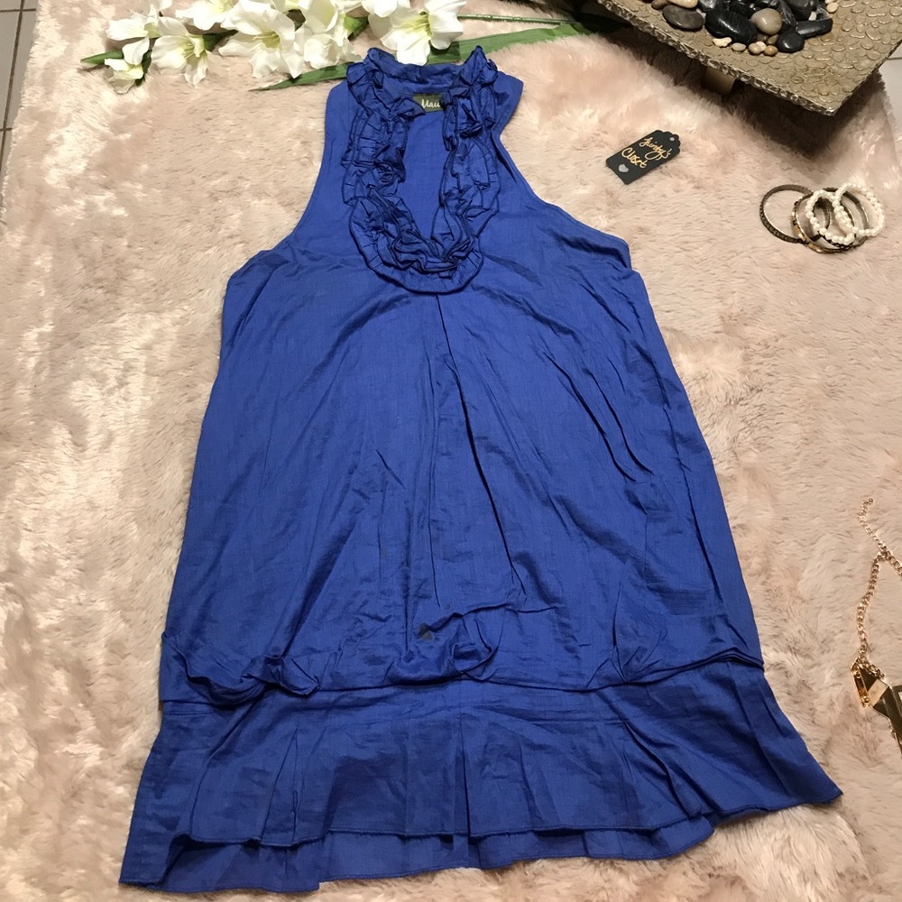 Razorback dress with ruffle details