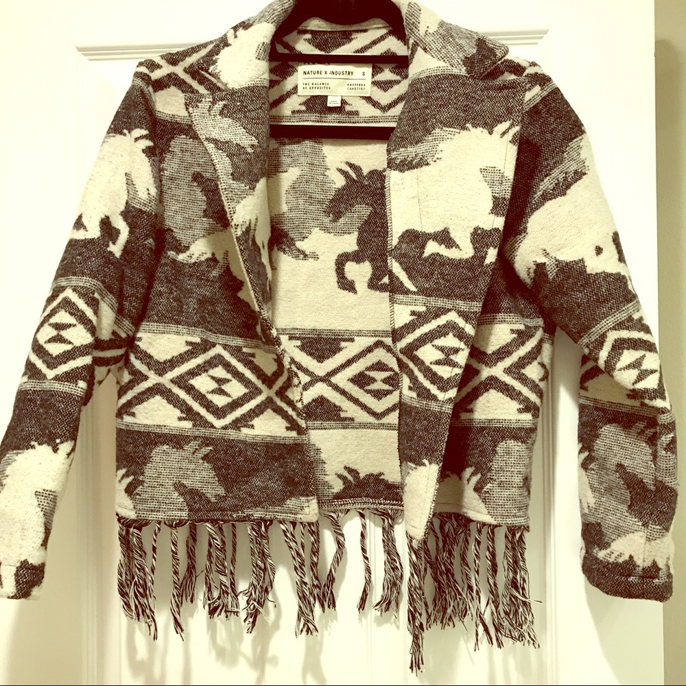 RVCA vintage fringe horse jacket
