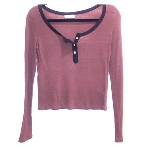 Gab & Kate Maroon Long Sleeve