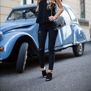 Topshop Moto Jamie High Waist Ankle Grazer