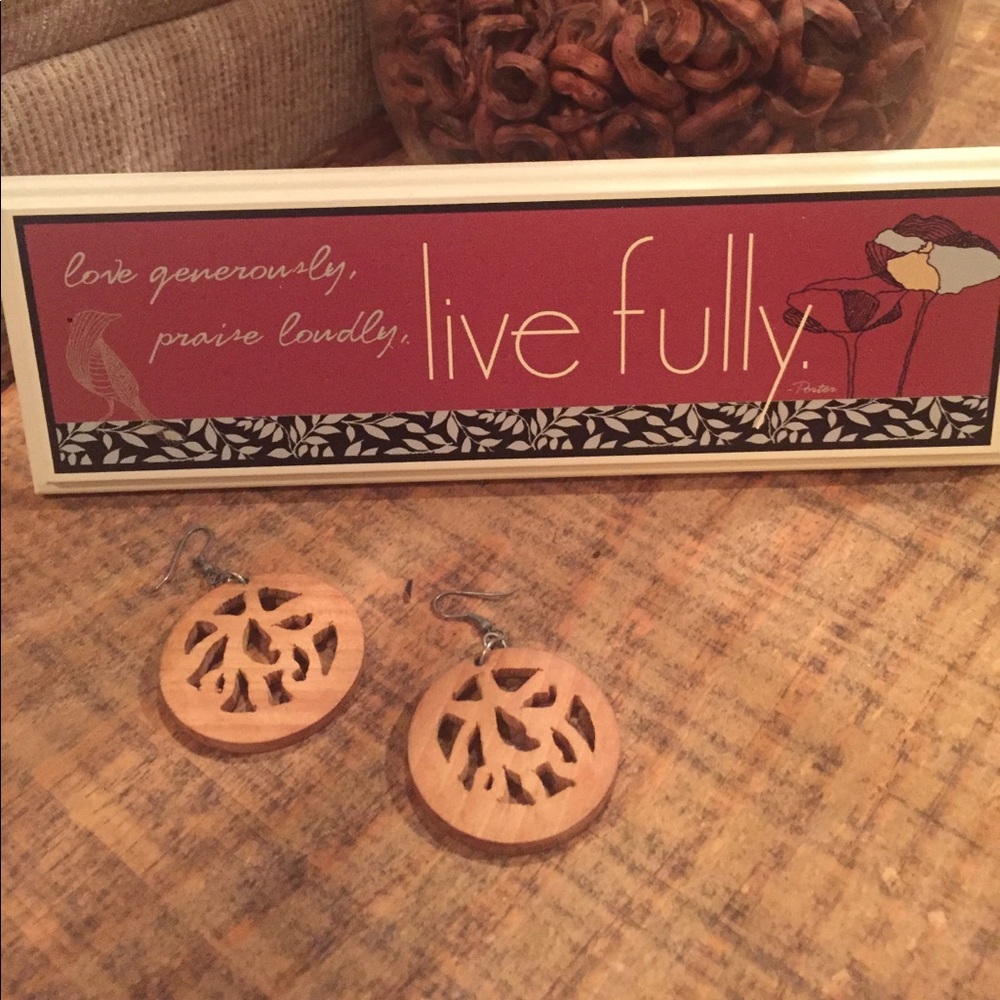 wooden earrings