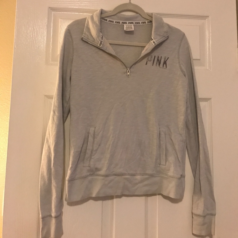 PINK quarter zip sweatshirt