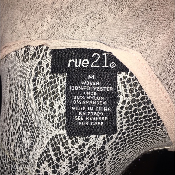 Light pink sheer sequined and lace top - Picture 3 of 3