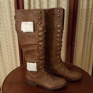 BRAND NEW Brown knee high boots
