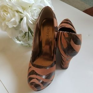 Wedge Cathy Jean Brown caramel color size8