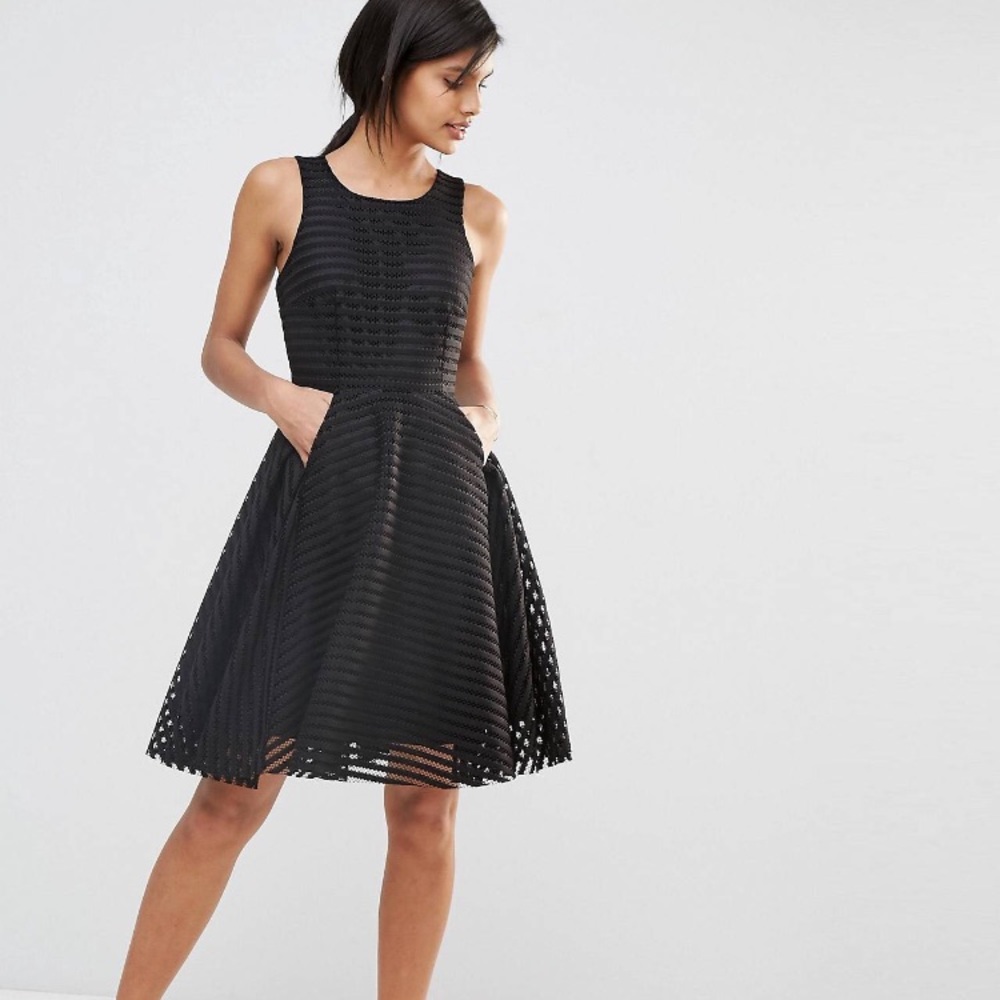 asos | black lace dress