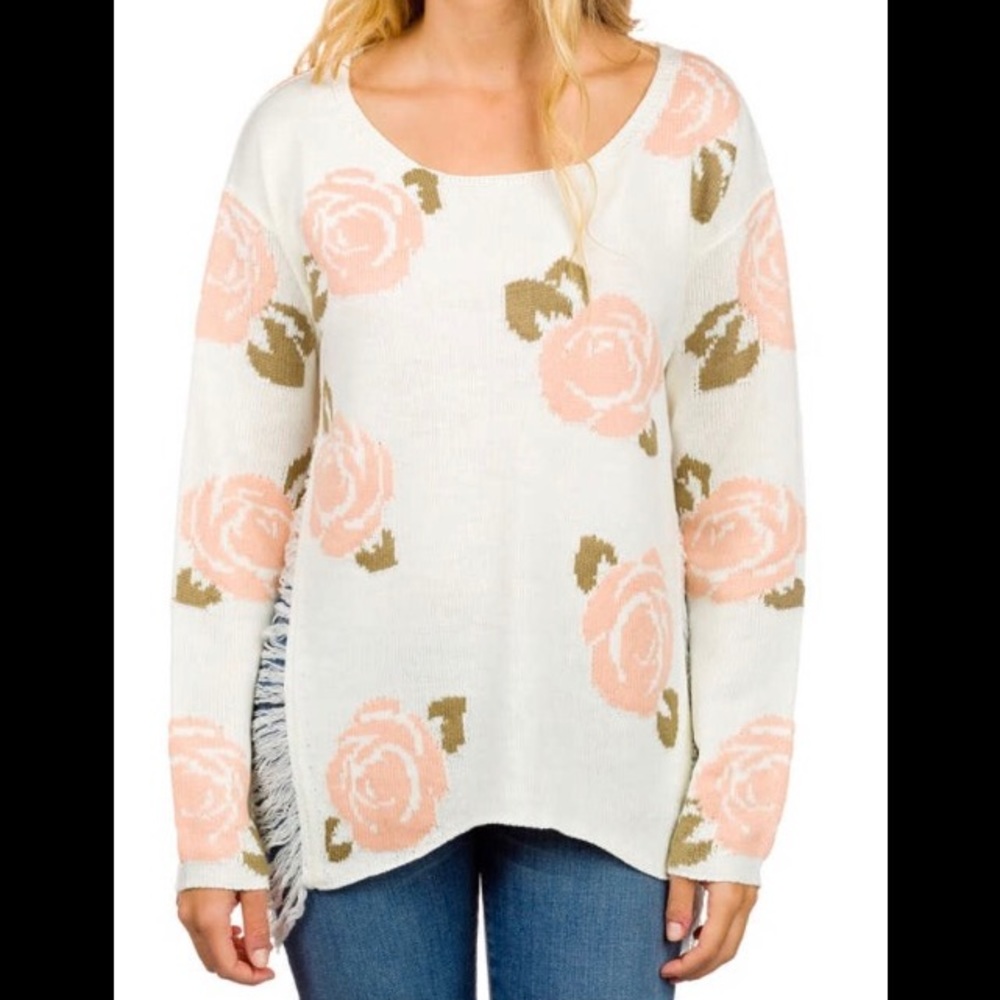 LIRA Caterina Sweater Pink SZ Small