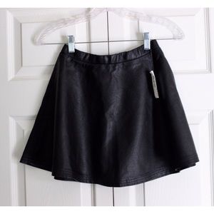 Timing Skirts - black faux leather skater circle mini skirt Timing Skirts - black faux leather skater circle mini skirt