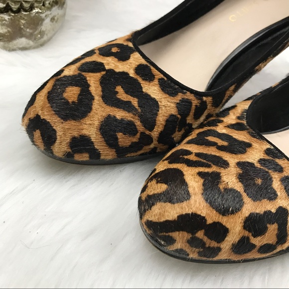 Franco Sarto brown leopard print fur heels - Picture 3 of 5