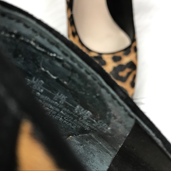 Franco Sarto brown leopard print fur heels - Picture 4 of 5