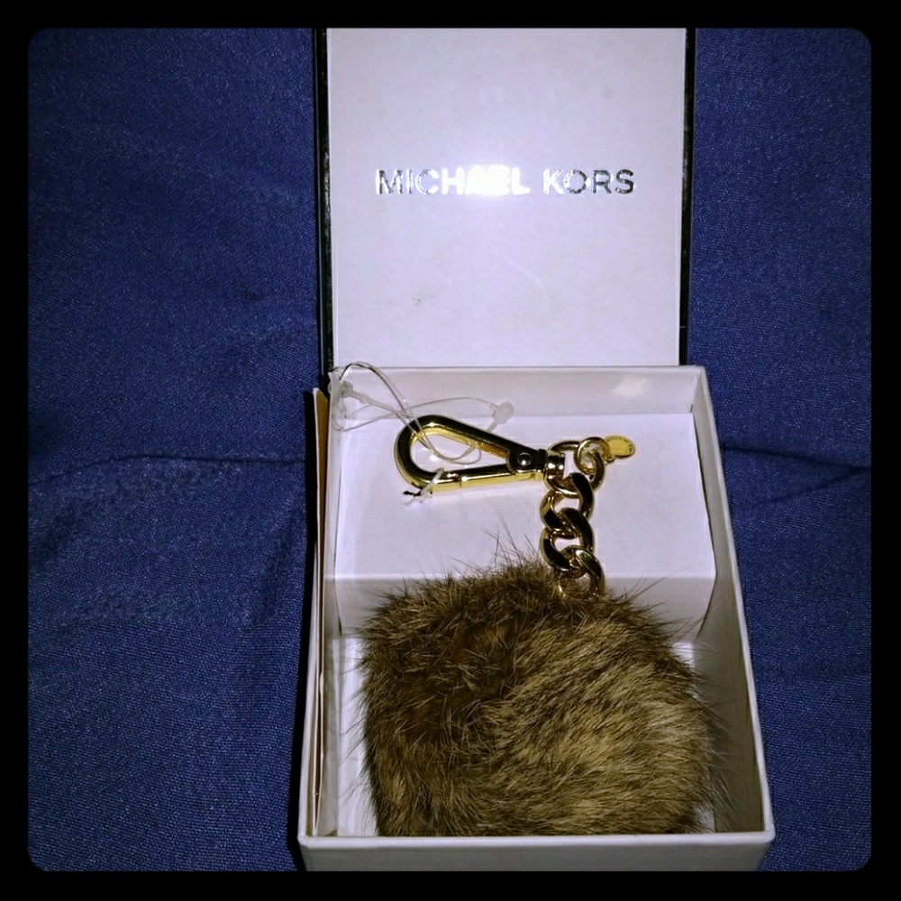 Michael Kors fur pom charm