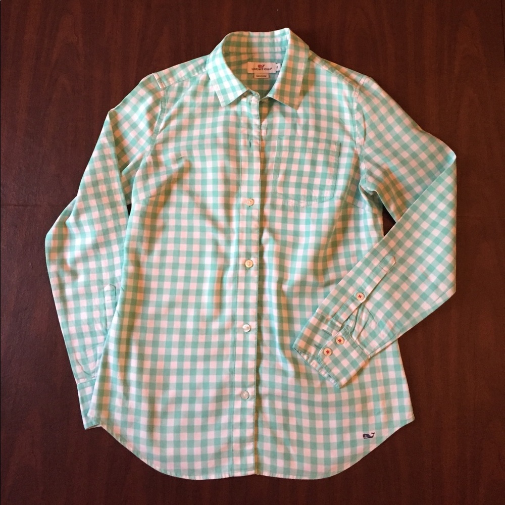 Vineyard Vines Gingham Button Down - image 1