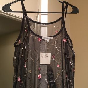 Sheer embroidered dress