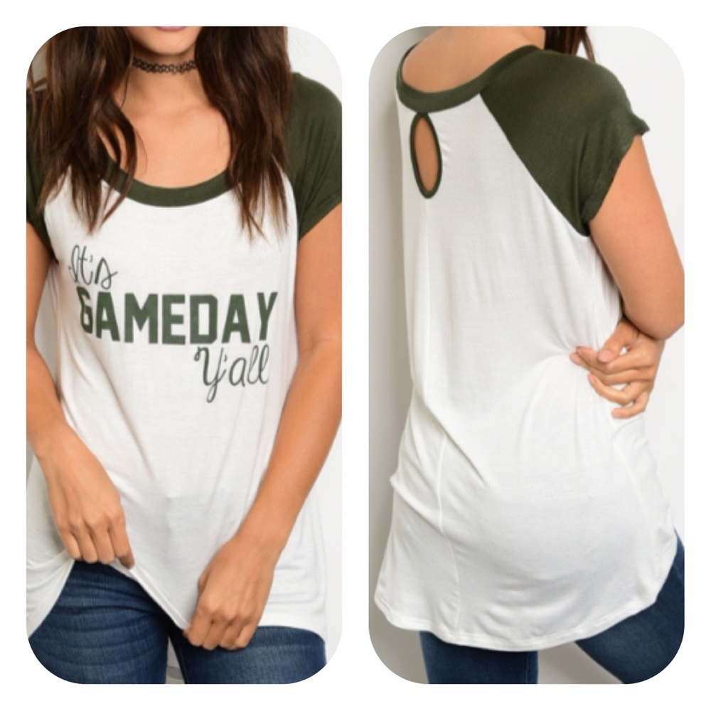 •Olive Game Day Tee•