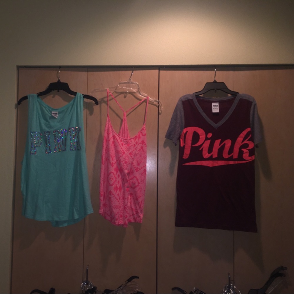 Bundle of 3 VS pink tops !!!!!!