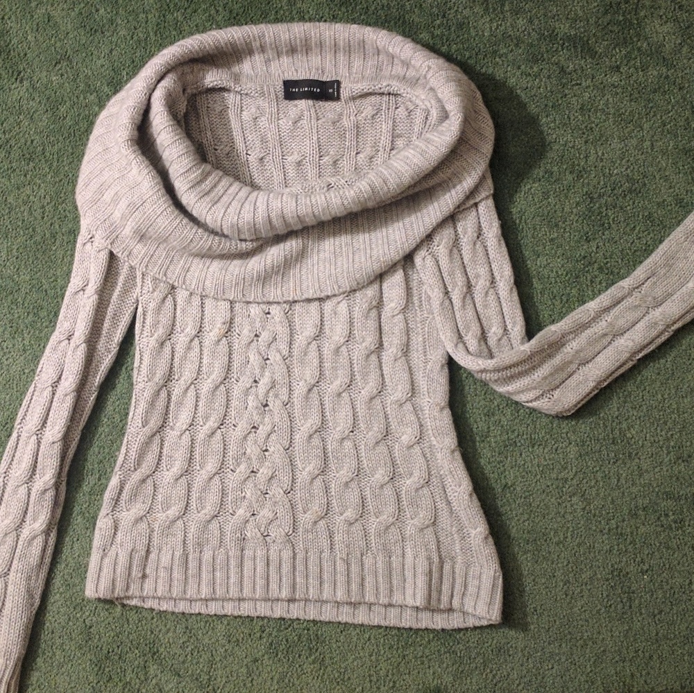 The limited wool-angora blend cowl neck sweater