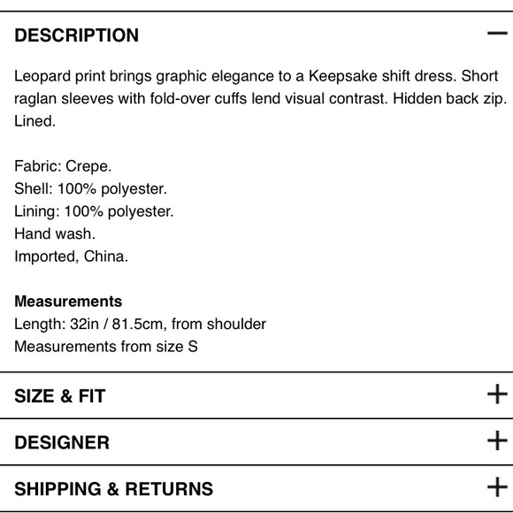 NWT Keepsake Do You Remember Leopard Print Dress - Picture 8 of 8