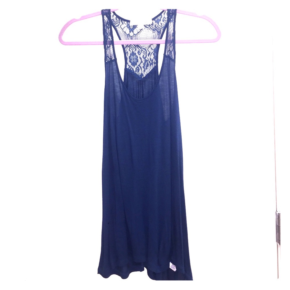 Lace Turquoise Tank Top